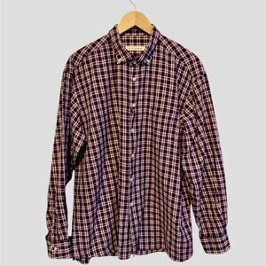 Miller‎ Westby Plaid Shirt Mens L Navy Red Button Down Preppy Camp Outdoors NWT